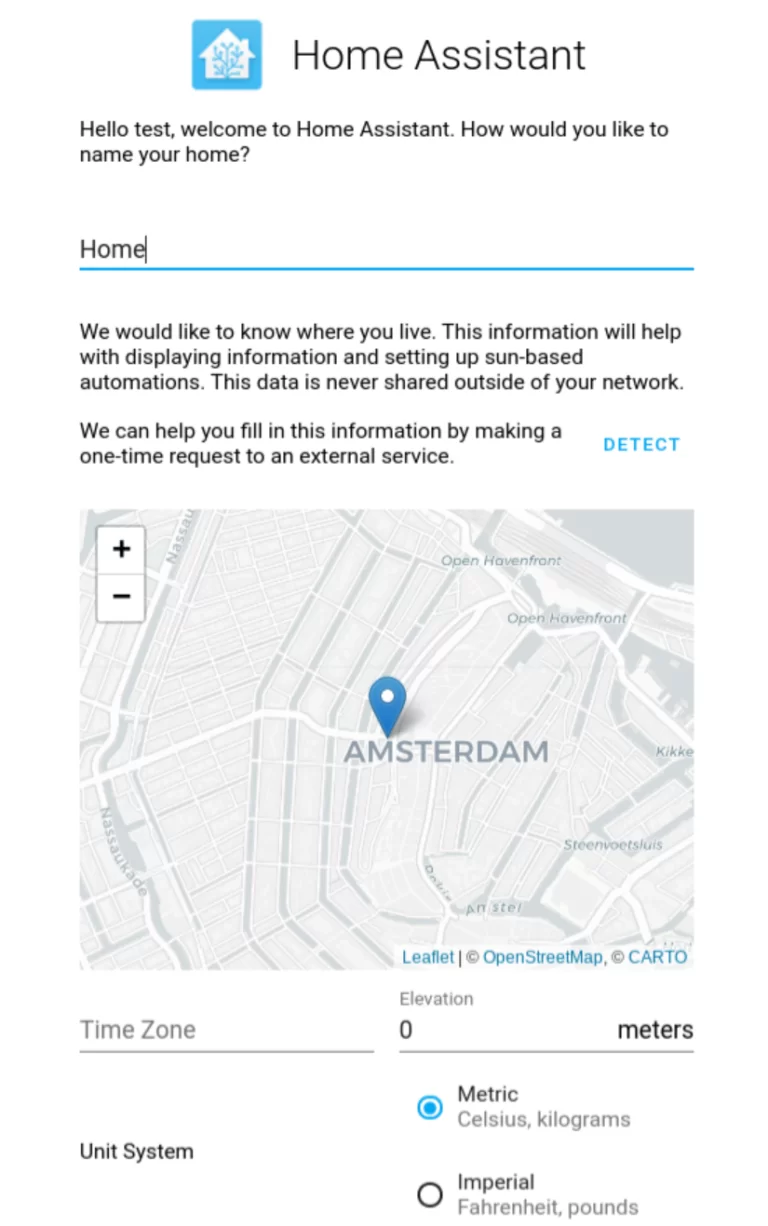Configuración de ubicación