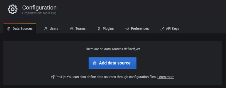 Data sources Grafana