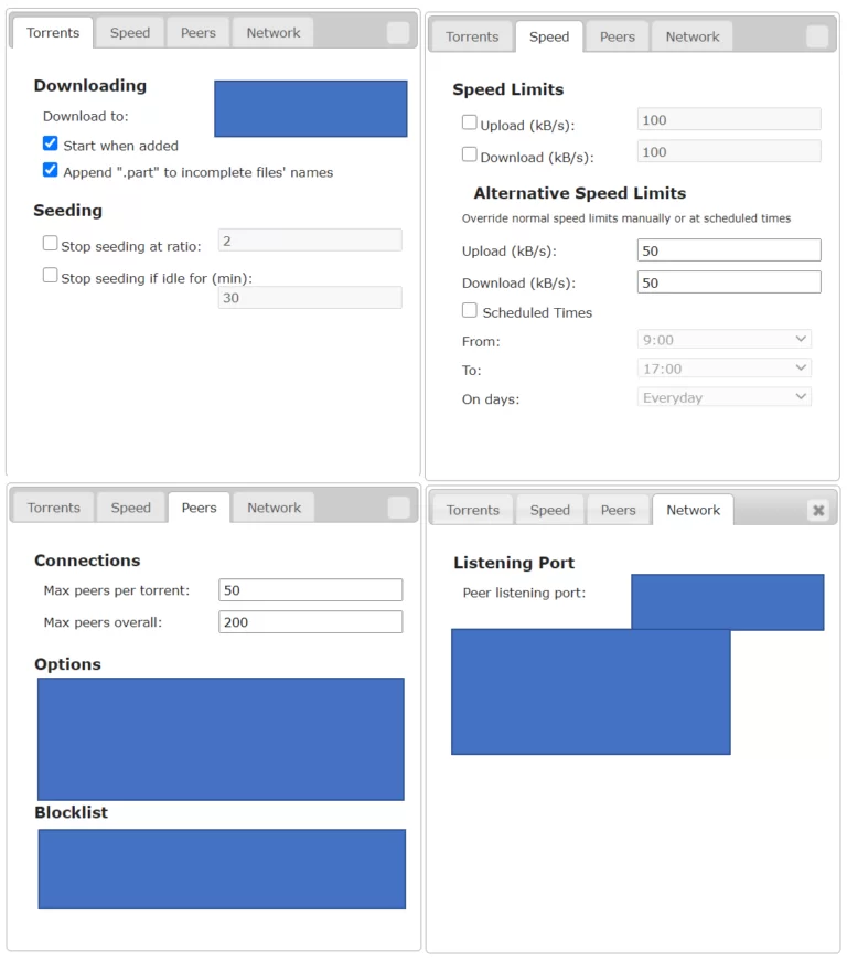 Configuración de Transmission