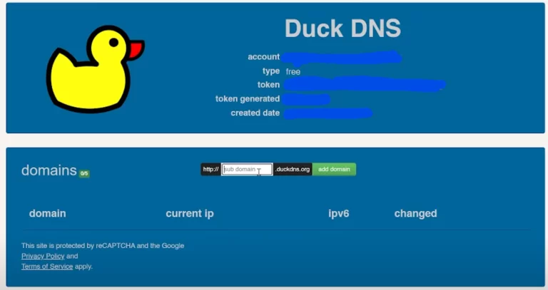 Registro DuckDNS