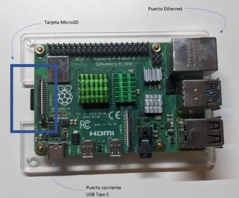 Diagrama conexiones Raspberry